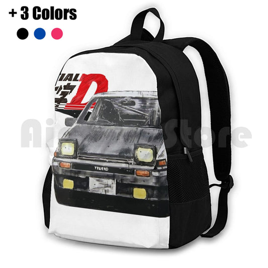 Intial-D Akina'S Pride Outdoor Hiking Backpack Waterproof Camping Travel Jdm Initial D Takumi Fujiwara Ae86 Trueno Race Car