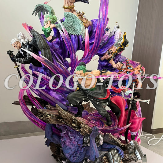 24CM The Island Of Ghosts Yama Zoro Battle GK Statue PVC