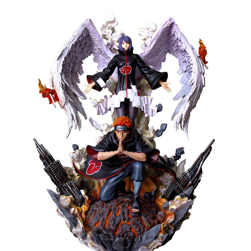 GK Pain And Konan Figure Fetters Peace Akatsuki Scene Statue PVC