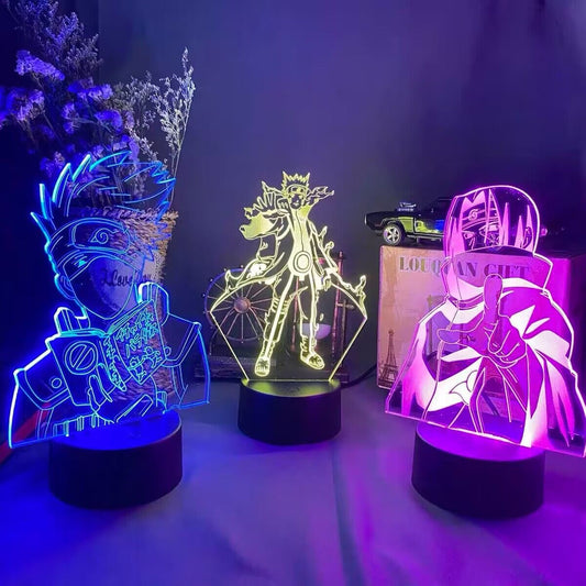 16/7 Colors Naruto Uzumaki LED Night Light Akatsuki, Kakashi Hatake, and Many Others