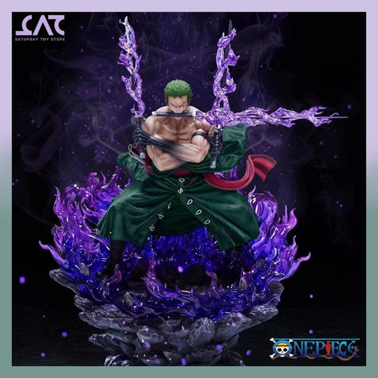 One Piece Zoro 30cm Anime Figures Wano Onigashima 3 Swords Style Action Figurine Pvc Statue Model Doll Decoration Toy Kids Gift