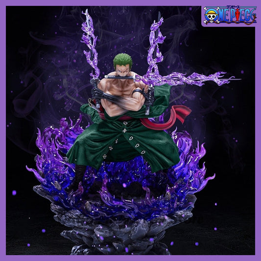 32cm One Piece Zoro PVC Statue Ashura 3 Swords Style